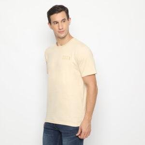 d&f kaos pria unisex print hd dsgn - cream