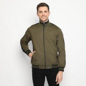 d&f CVC Jaket pria biker - olive
