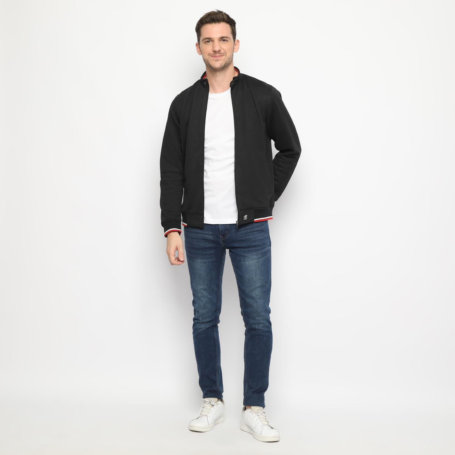 d&f CVC Jaket pria biker - hitam with button - Image 4