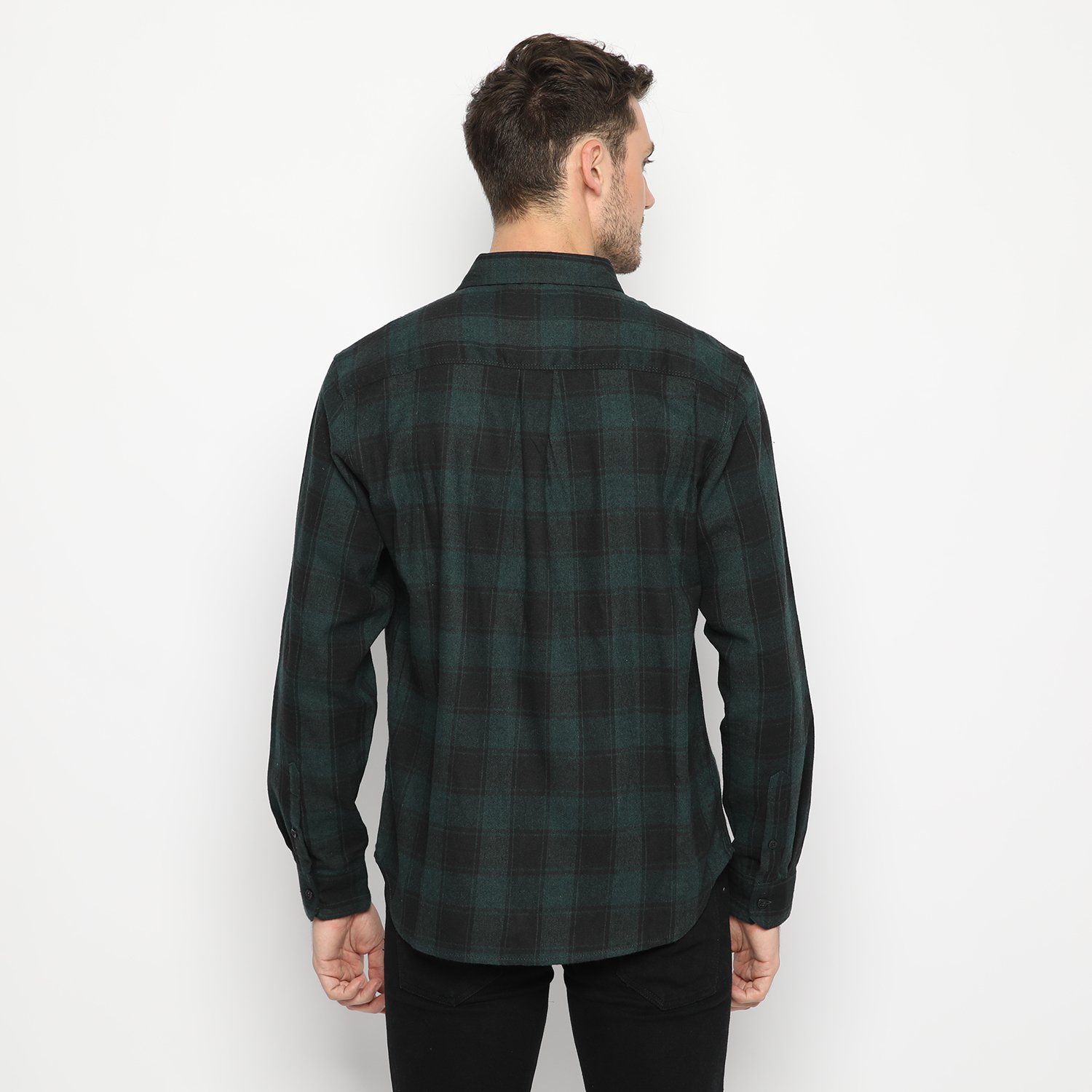 d&f kemeja pria unisex flanel - hijau - Image 2