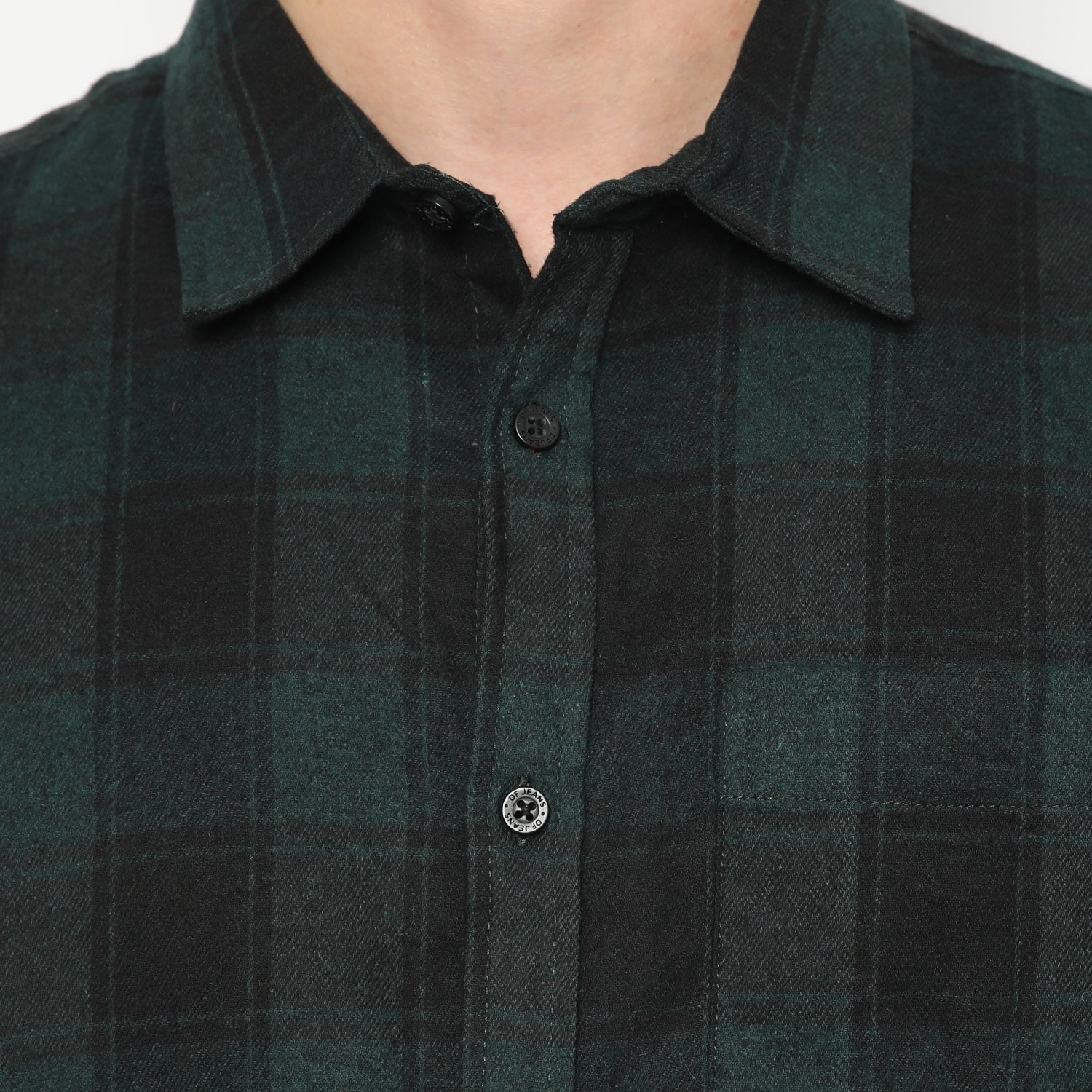 d&f kemeja pria unisex flanel - hijau - Image 3