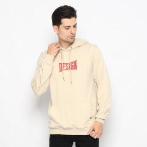 d&f sweatshirt hoodie pria unisex design - cream