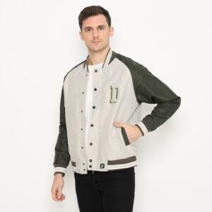d&f jaket pria unisex parasut bomber varsity - Sequoi