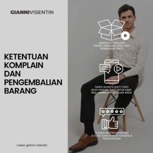 Gianni Visentin - Kemeja Formal Regular Bahan Rich Cotton Merah - 8605