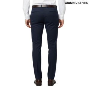 Gianni Visentin - Celana Chinos Stretch Pria Biru Tua - 4069