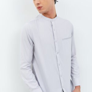 Jobb Shayan Koko Pria Lengan Panjang Slim Fit Light Grey