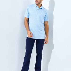 Jack Nicklaus Shentonway Premium Geometric Print Polo Blue Guard