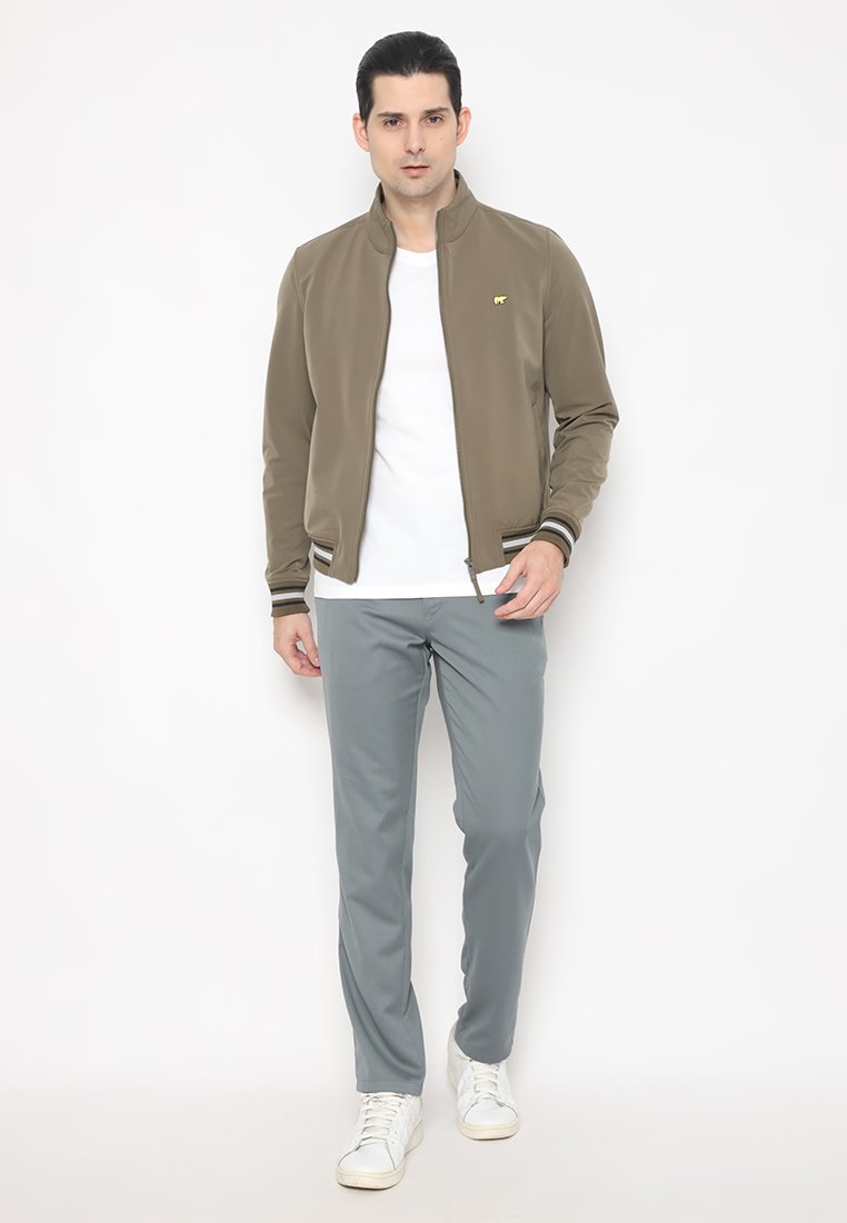 Jack Nicklaus Sparrow Jacket Pria Slim Fit Olive - Image 4