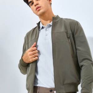 Jack Nicklaus Spartan Jacket Pria Slim Fit Olive