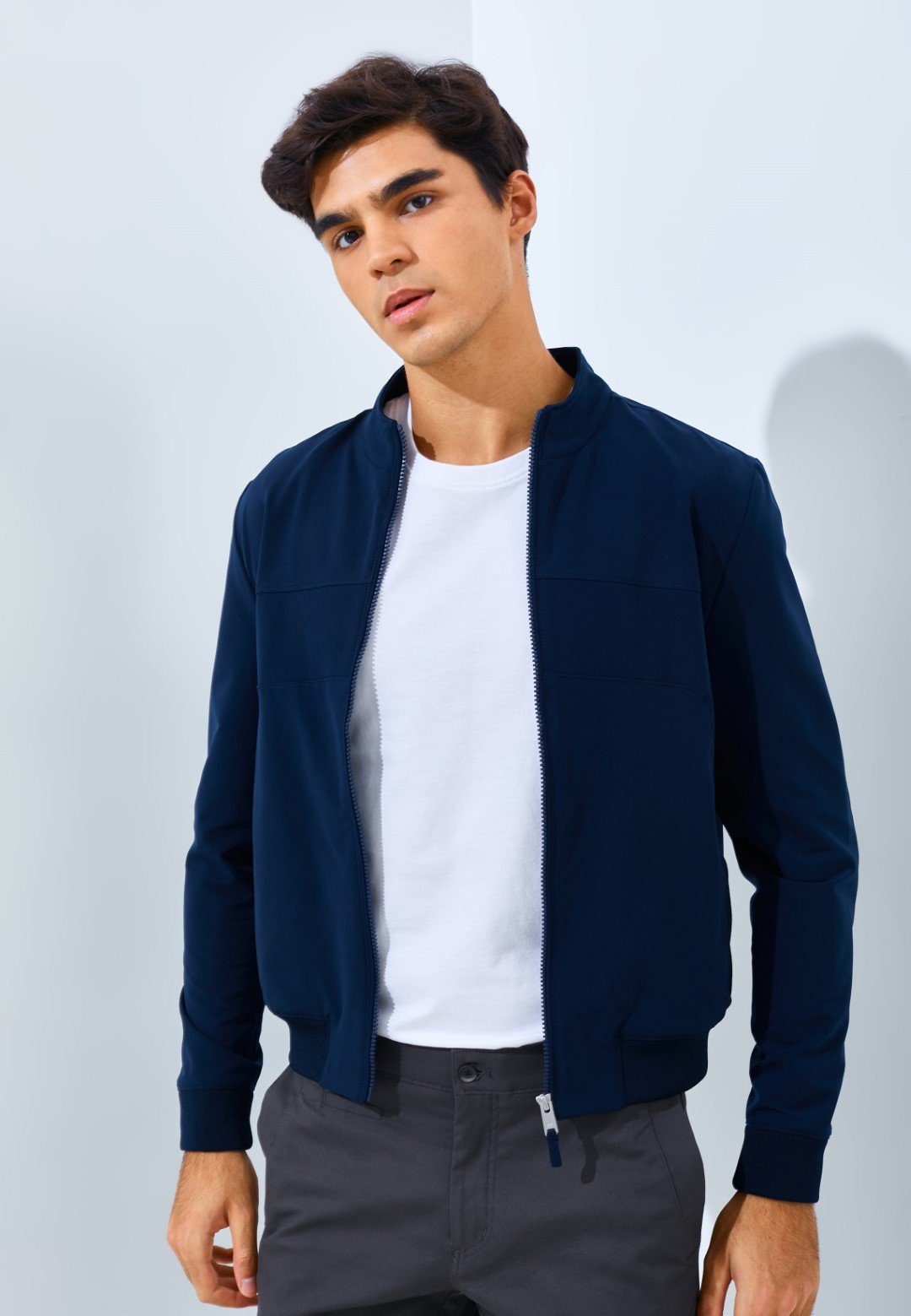 Jack Nicklaus Spartan Jacket Pria Slim Fit Navy - Image 2