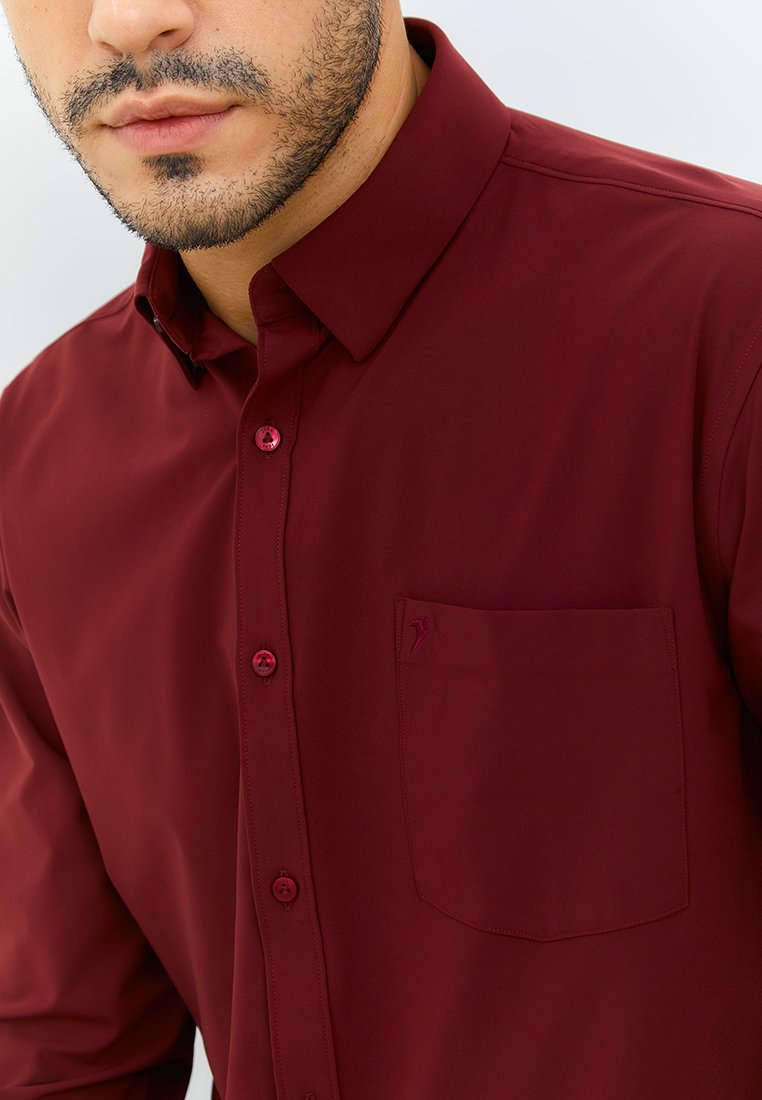 Jobb Steelco Kemeja Pria Lengan Panjang Regular Fit Maroon - Image 3