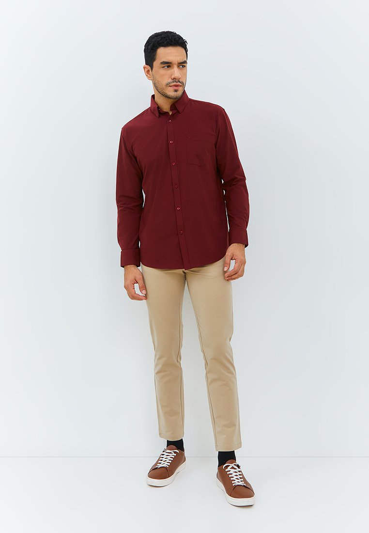 Jobb Steelco Kemeja Pria Lengan Panjang Regular Fit Maroon - Image 5