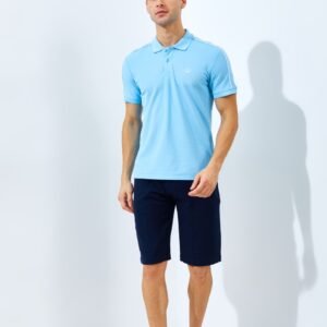 Jack Nicklaus Stellar Polo Shirt Pria Slim Fit Light Blue