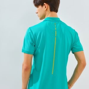 Jack Nicklaus Strauss Polo Shirt Pria Slim Fit Peacock Green