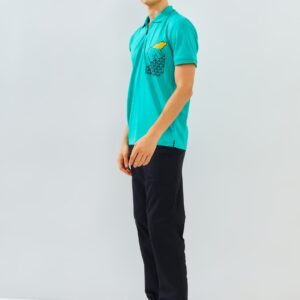 Jack Nicklaus Strauss Polo Shirt Pria Slim Fit Peacock Green