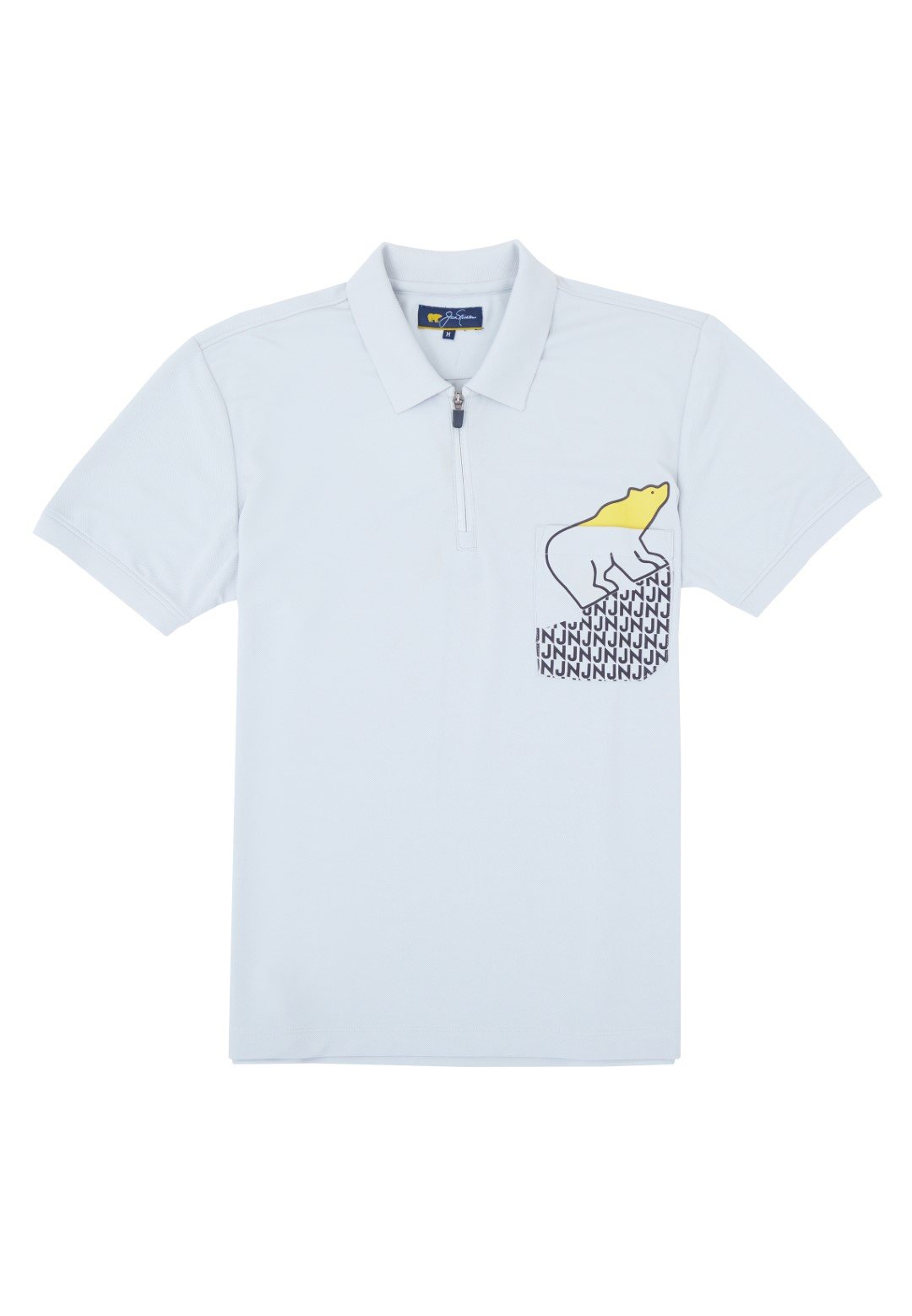 Jack Nicklaus Strauss Polo Shirt Pria Slim Fit Light Grey - Image 7