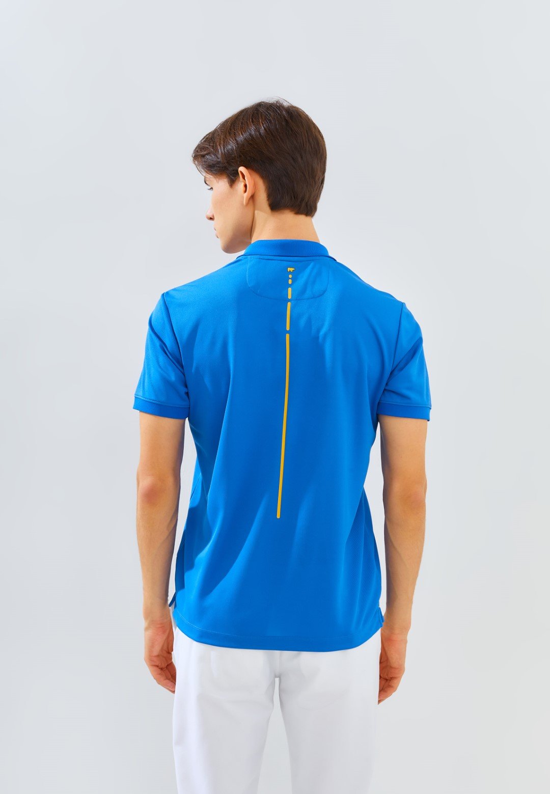 Jack Nicklaus Strauss Polo Shirt Pria Slim Fit Strong Blue - Image 3