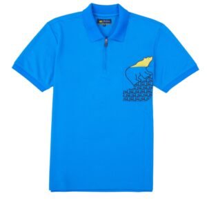 Jack Nicklaus Strauss Polo Shirt Pria Slim Fit Strong Blue