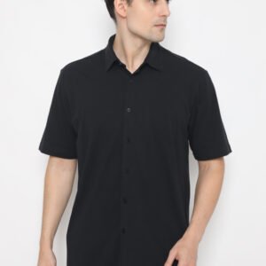 Jobb Swinton Kemeja Pria Lengan Pendek Regular Fit Hitam