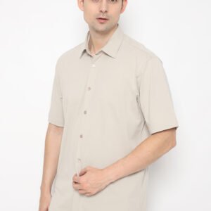 Jobb Swinton Kemeja Pria Lengan Pendek Regular Fit Beige
