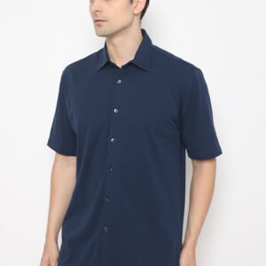 Jobb Swinton Kemeja Pria Lengan Pendek Regular Fit Navy