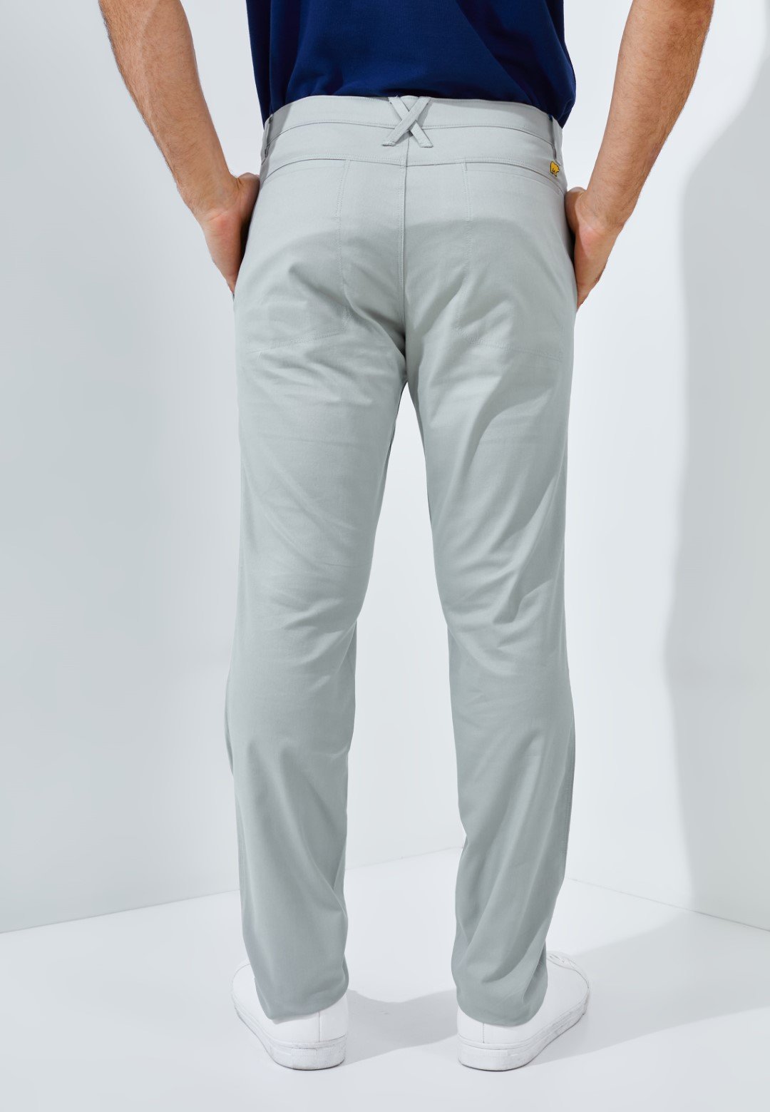 Jack Nicklaus Thunderbird Celana Panjang Pria Slim Fit Light Grey - Image 3
