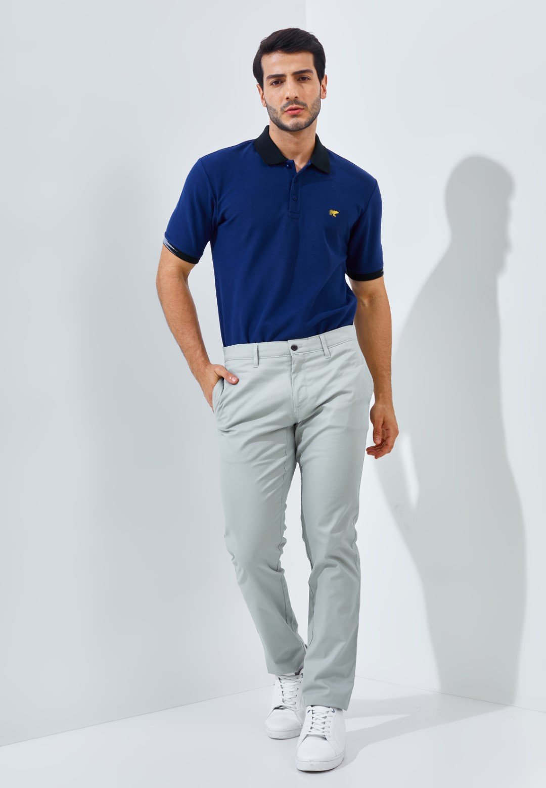 Jack Nicklaus Thunderbird Celana Panjang Pria Slim Fit Light Grey - Image 5