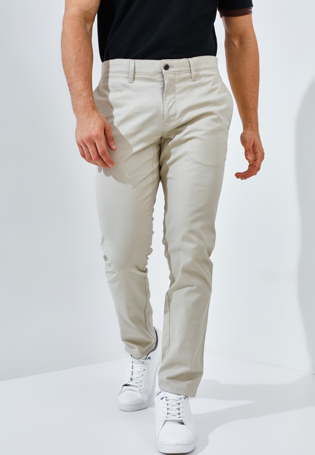 Jack Nicklaus Thunderbird Celana Panjang Pria Slim Fit Light Khaki