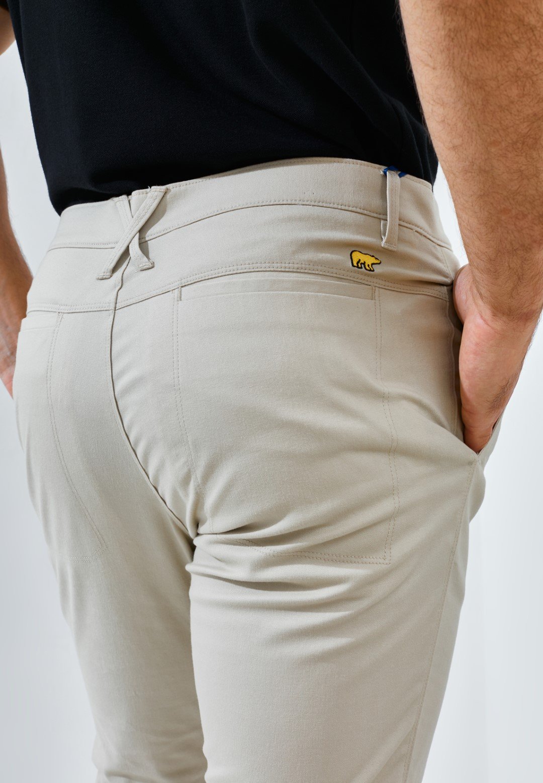 Jack Nicklaus Thunderbird Celana Panjang Pria Slim Fit Light Khaki - Image 5