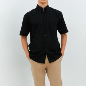 Jobb Vernon Kemeja Pria Lengan Pendek Regular Fit Hitam
