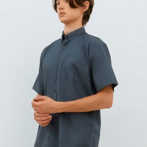 Jobb Vernon Kemeja Pria Lengan Pendek Regular Fit Abu-Abu