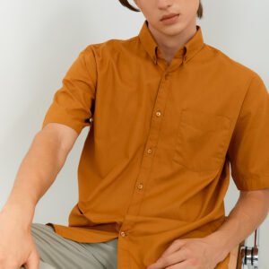 Jobb Vernon Kemeja Pria Lengan Pendek Regular Fit Mustard