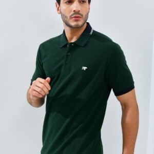 Jack Nicklaus Volante Polo Shirt Pria Regular Fit Dark Green
