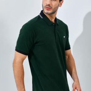 Jack Nicklaus Volante Polo Shirt Pria Regular Fit Dark Green