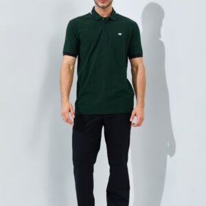 Jack Nicklaus Volante Polo Shirt Pria Regular Fit Dark Green