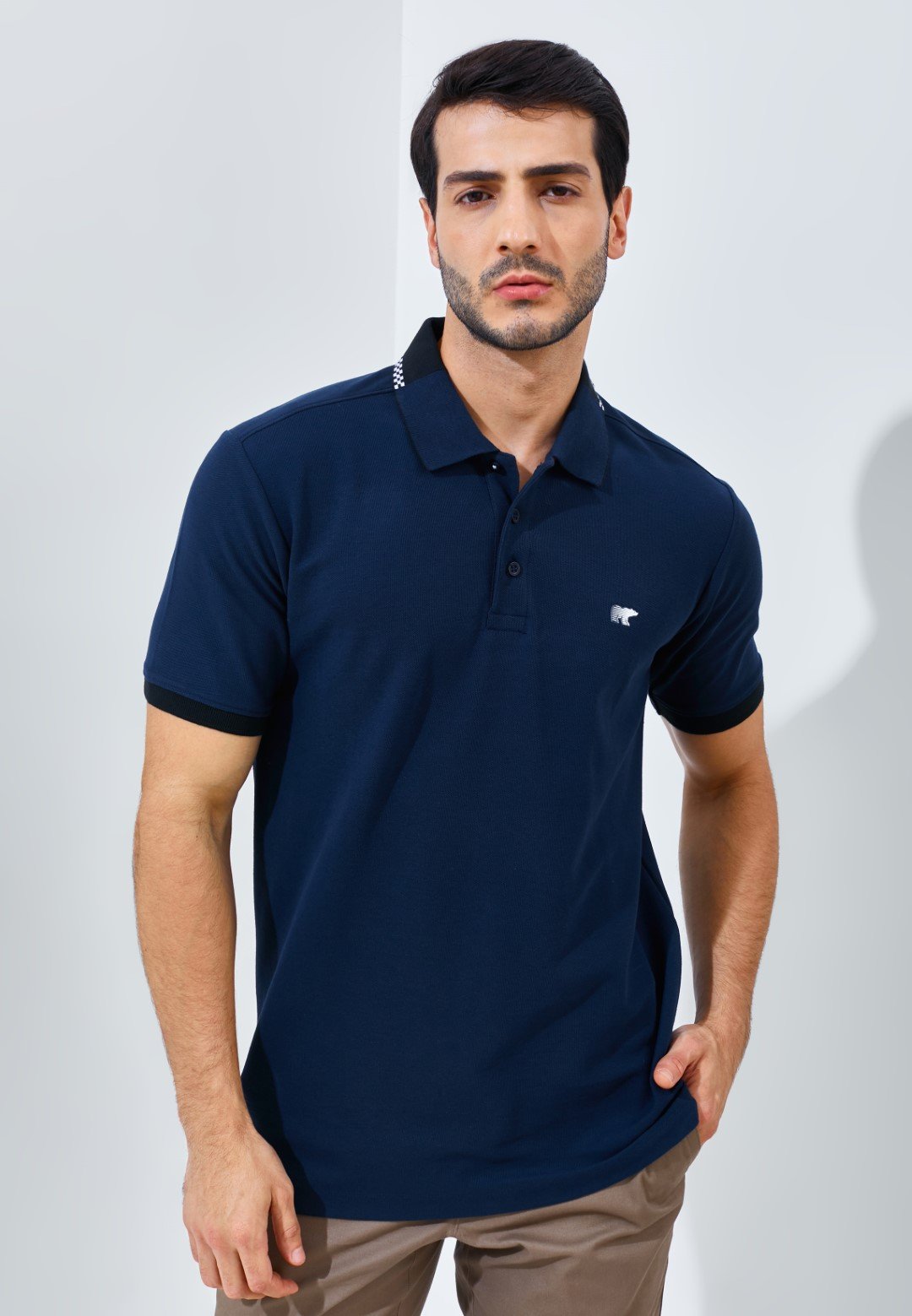 Jack Nicklaus Volante Polo Shirt Pria Regular Fit Navy