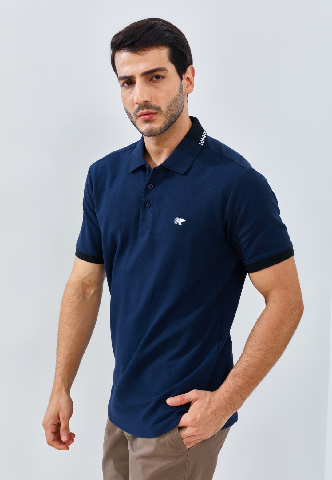 Jack Nicklaus Volante Polo Shirt Pria Regular Fit Navy - Image 2