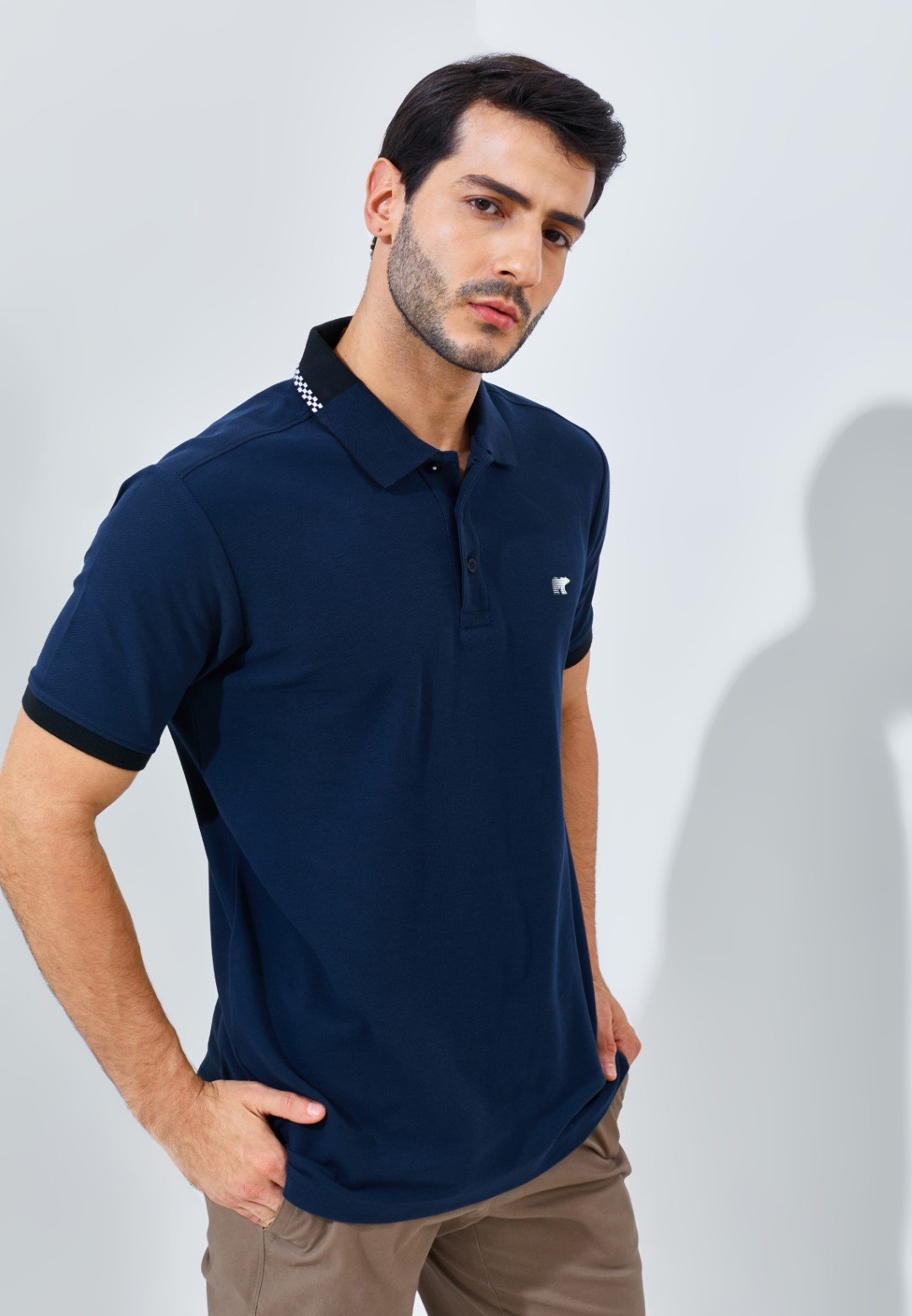 Jack Nicklaus Volante Polo Shirt Pria Regular Fit Navy - Image 3