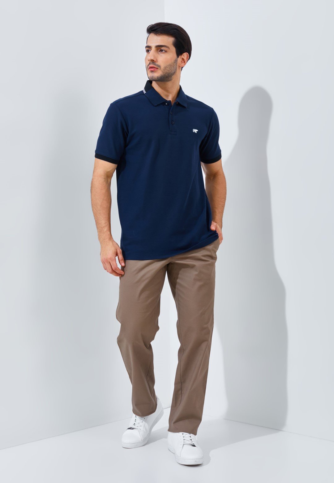 Jack Nicklaus Volante Polo Shirt Pria Regular Fit Navy - Image 6