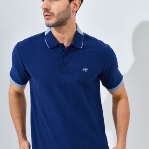 Jack Nicklaus Volante Polo Shirt Pria Regular Fit Sodalite Blue