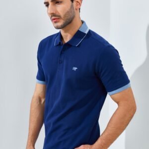 Jack Nicklaus Volante Polo Shirt Pria Regular Fit Sodalite Blue