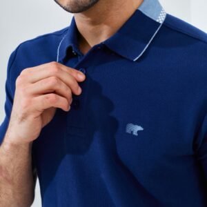 Jack Nicklaus Volante Polo Shirt Pria Regular Fit Sodalite Blue