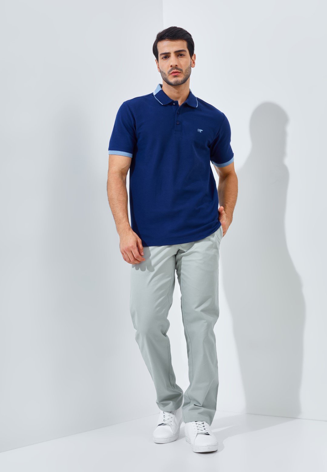 Jack Nicklaus Volante Polo Shirt Pria Regular Fit Sodalite Blue - Image 6