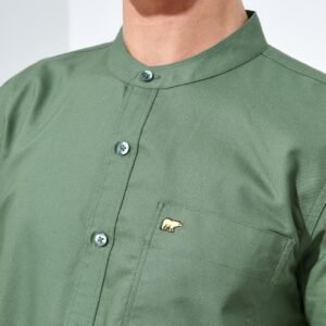 Jack Nicklaus Volga Kemeja Shanghai Pria Pendek Slim Fit Green