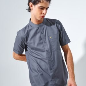 Jack Nicklaus Volga Kemeja Shanghai Pria Pendek Slim Fit Grey