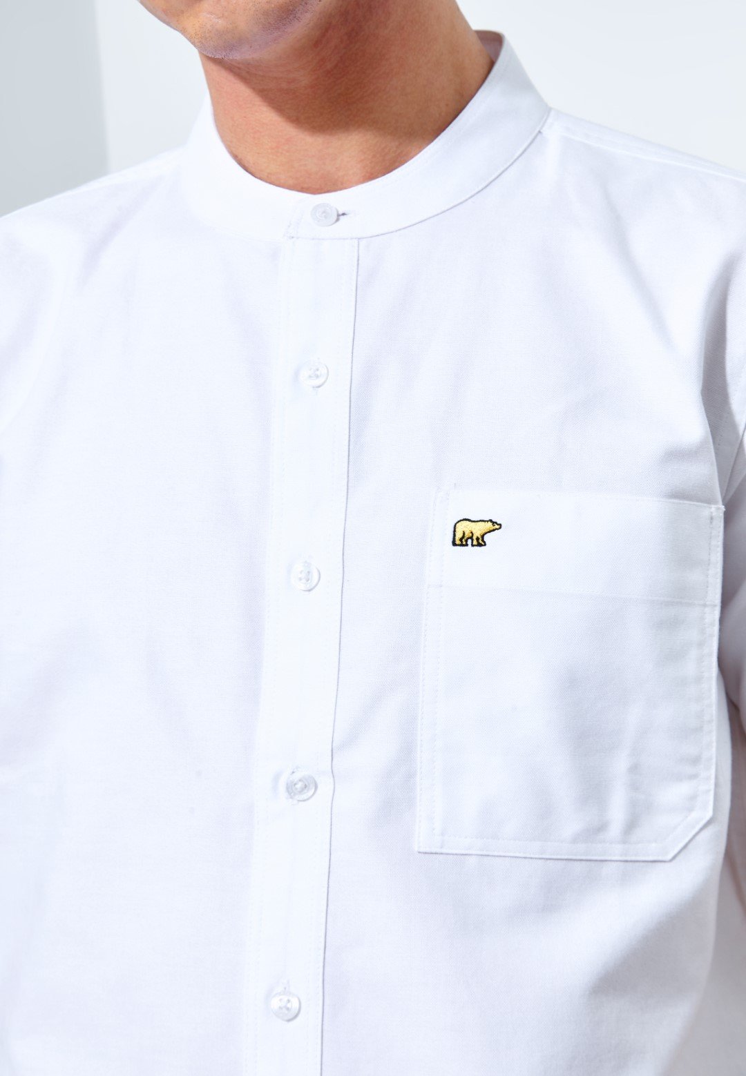 Jack Nicklaus Volga Kemeja Shanghai Pria Pendek Slim Fit White - Image 4