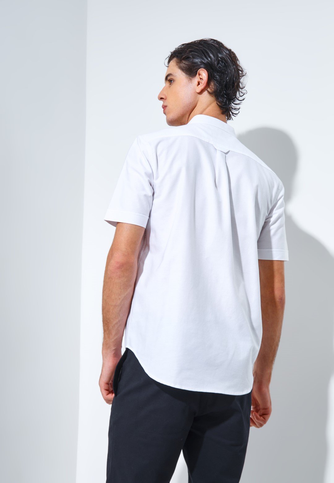 Jack Nicklaus Volga Kemeja Shanghai Pria Pendek Slim Fit White - Image 5