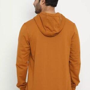 d&f sweatshirt hoodie L/S pria "MOUNTAIN" PHOTOPRINT - Mocca