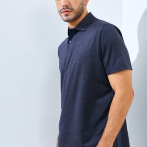 Jack Nicklaus Whitley Premium Tonal Two Color Solid Polo Caviar