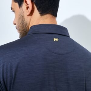 Jack Nicklaus Whitley Premium Tonal Two Color Solid Polo Caviar